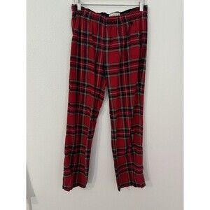 Abercrombie & Fitch Flannel Pants Men Medium Red Plaid Holiday Pockets M
